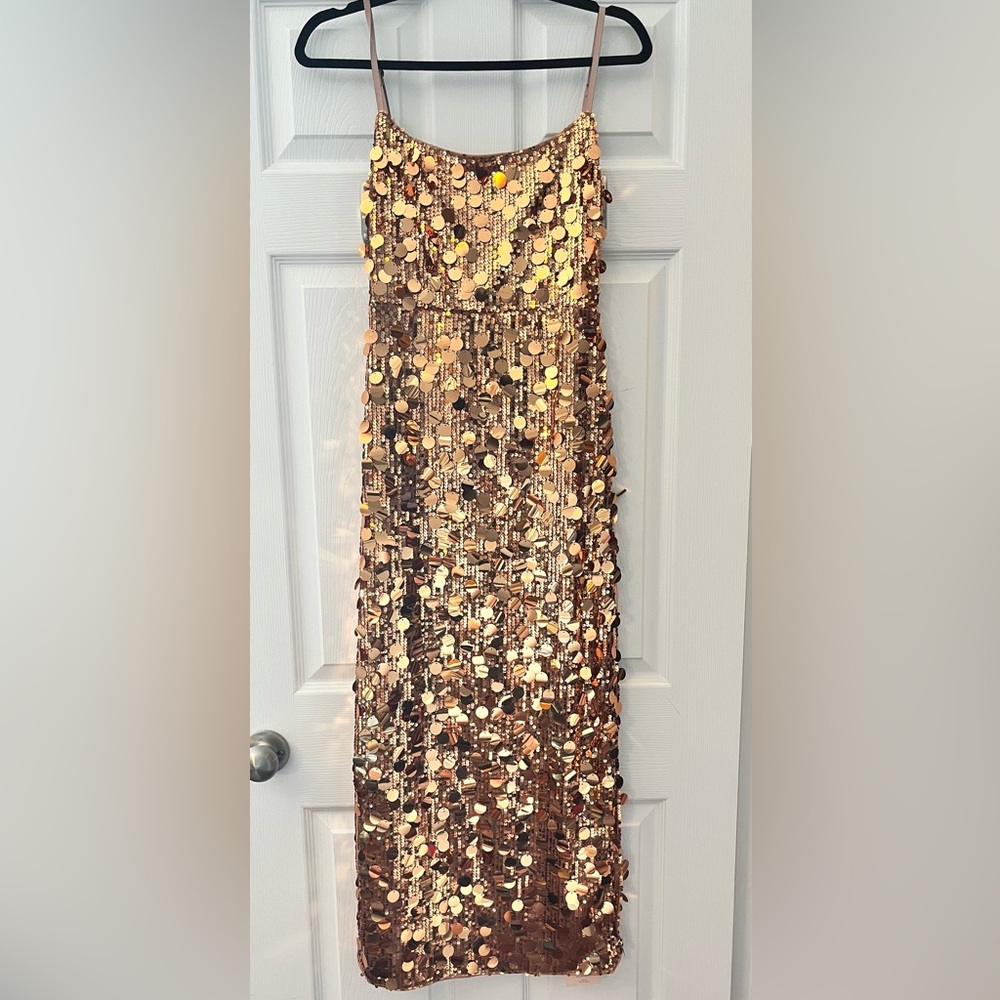 SHEIN Rose Gold Sequin dress